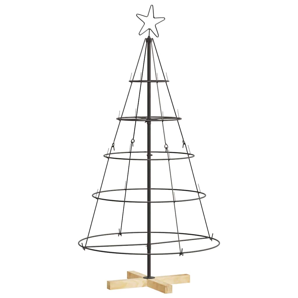 Weihnachtsdeko mit Ständer Schwarz 60 cm Stahl