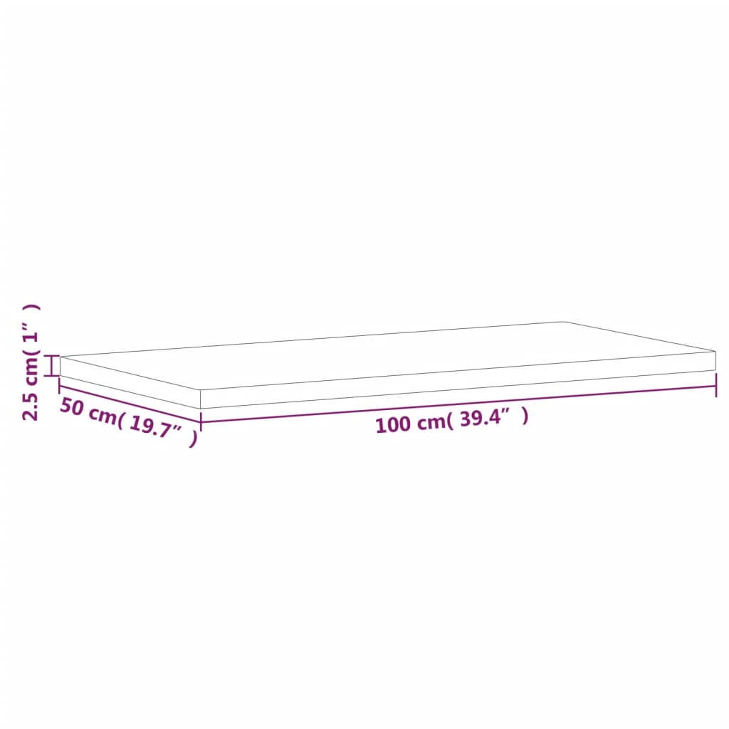 Waschtischplatte 80x40x1,5 cm Massivholz Buche