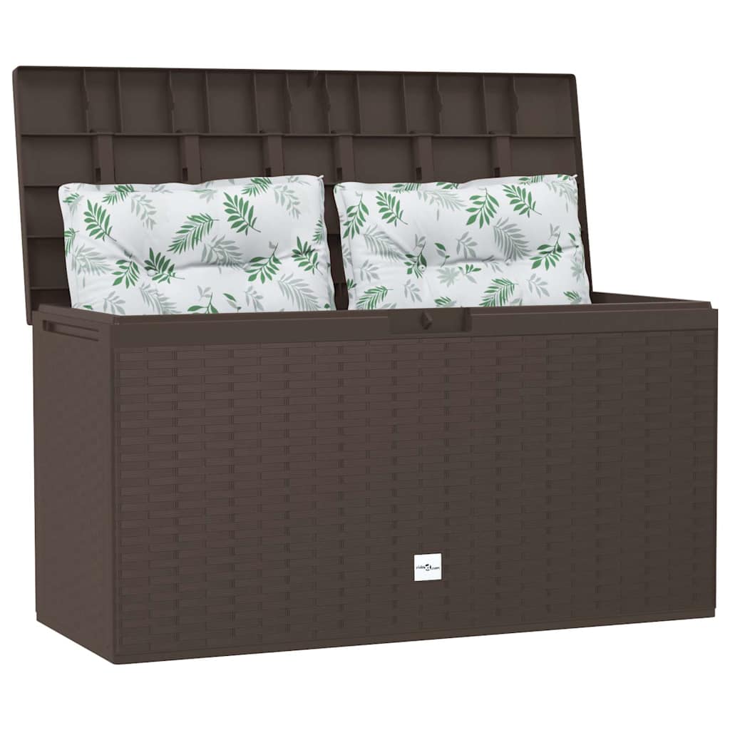 Gartentruhe Braun 119x48x60 cm Polypropylen