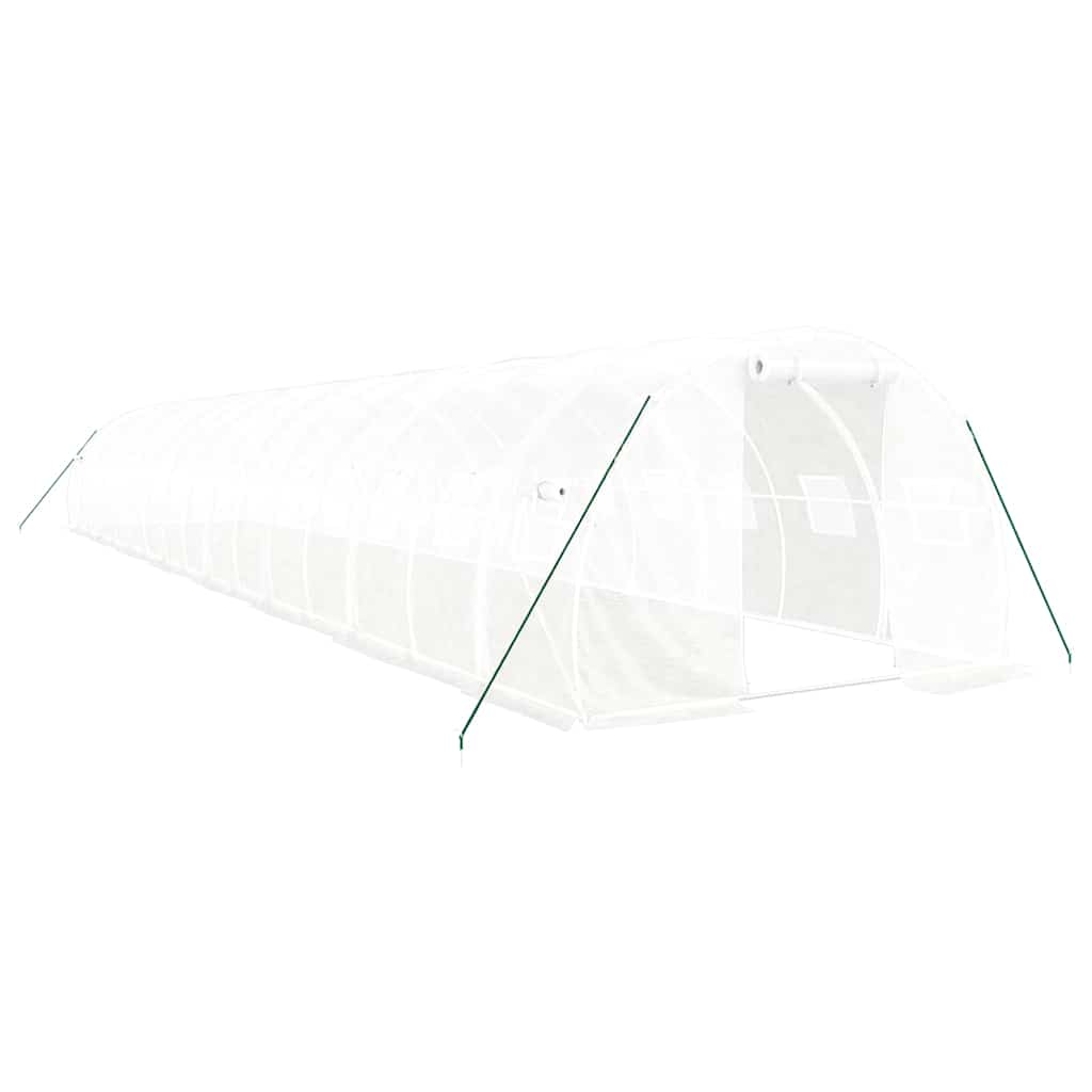 Gewächshaus mit Stahlrahmen Grün 48 m² 16x3x2 m