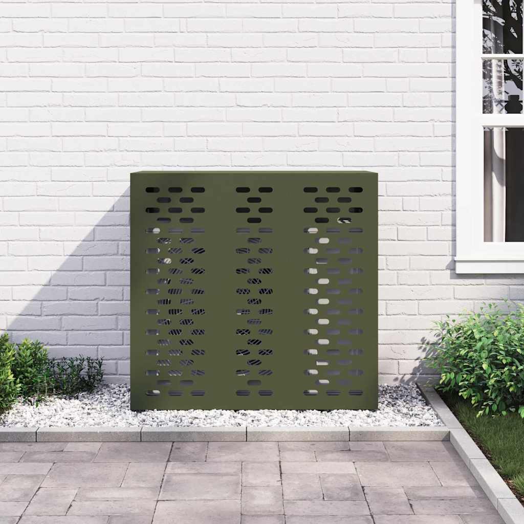 Klimaanlagenabdeckung Schwarz 90 x 40 x 60 cm Stahl
