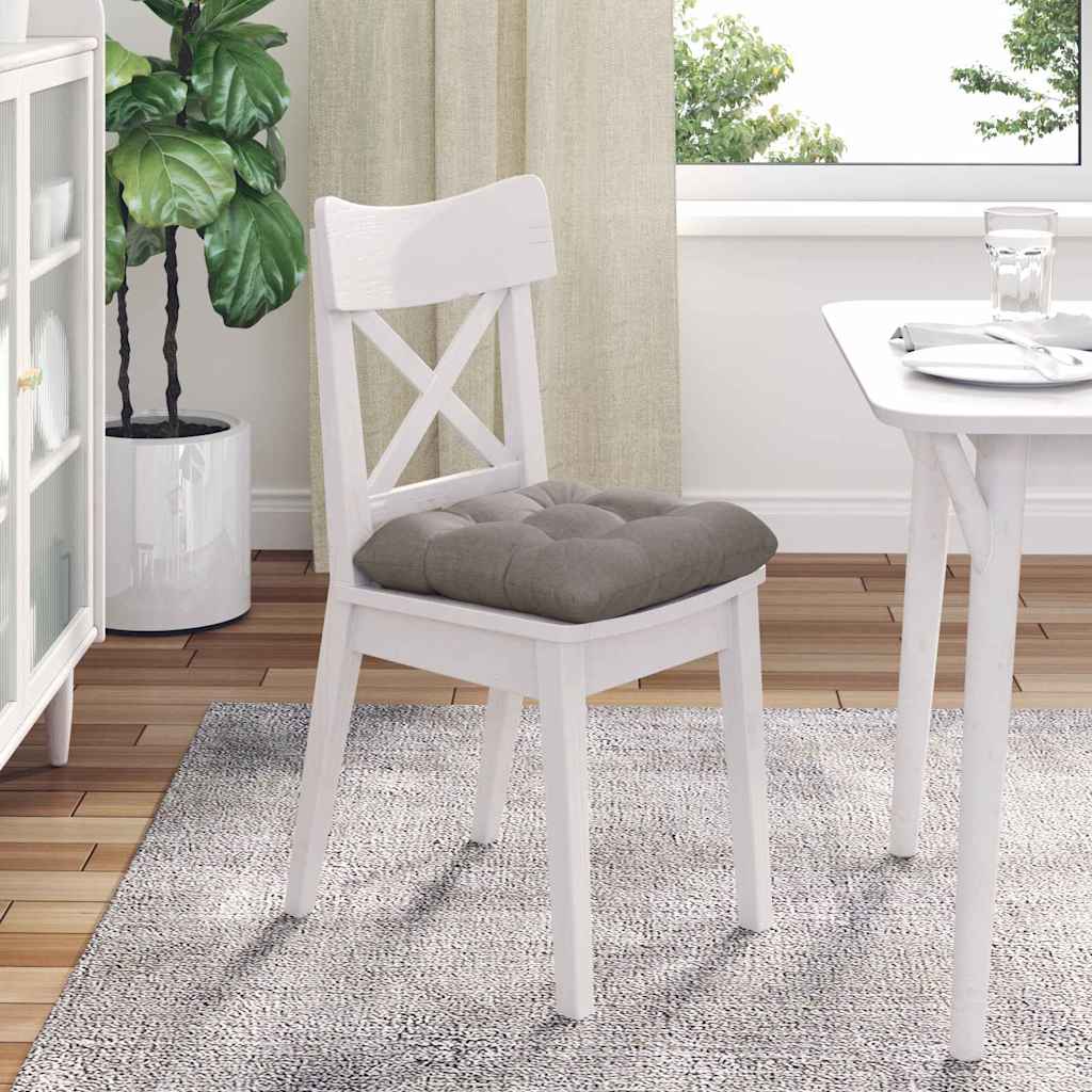 Sitzkissen 4 pcs Hellgrau 40 x 40 x 12 cm Stoff