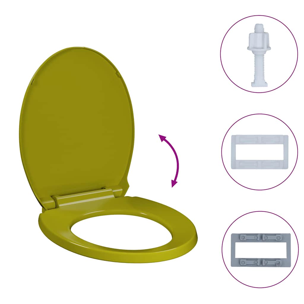 Toilettensitz mit Absenkautomatik Hellgrau Oval