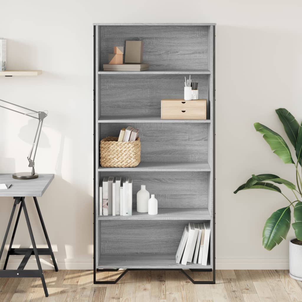 Bücherregal Schwarz 80x31x169 cm Holzwerkstoff