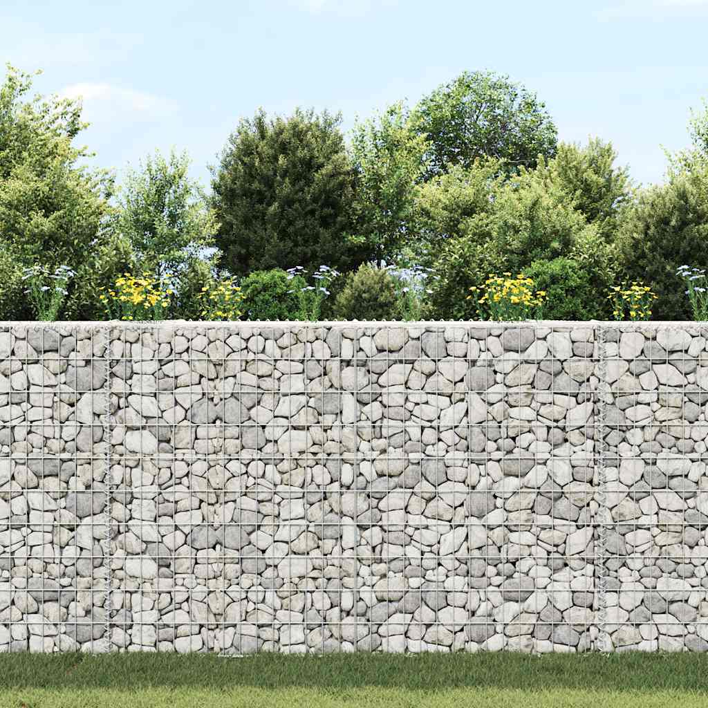 Gabionen-Hochbeet Trapezform Verzinkter Stahl 80x20x100 cm
