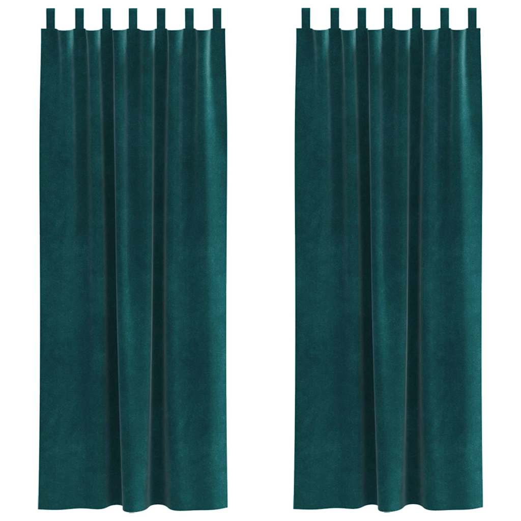 Verdunkelungsvorhänge 2 pcs Schwarz 140 x 140 cm Samt