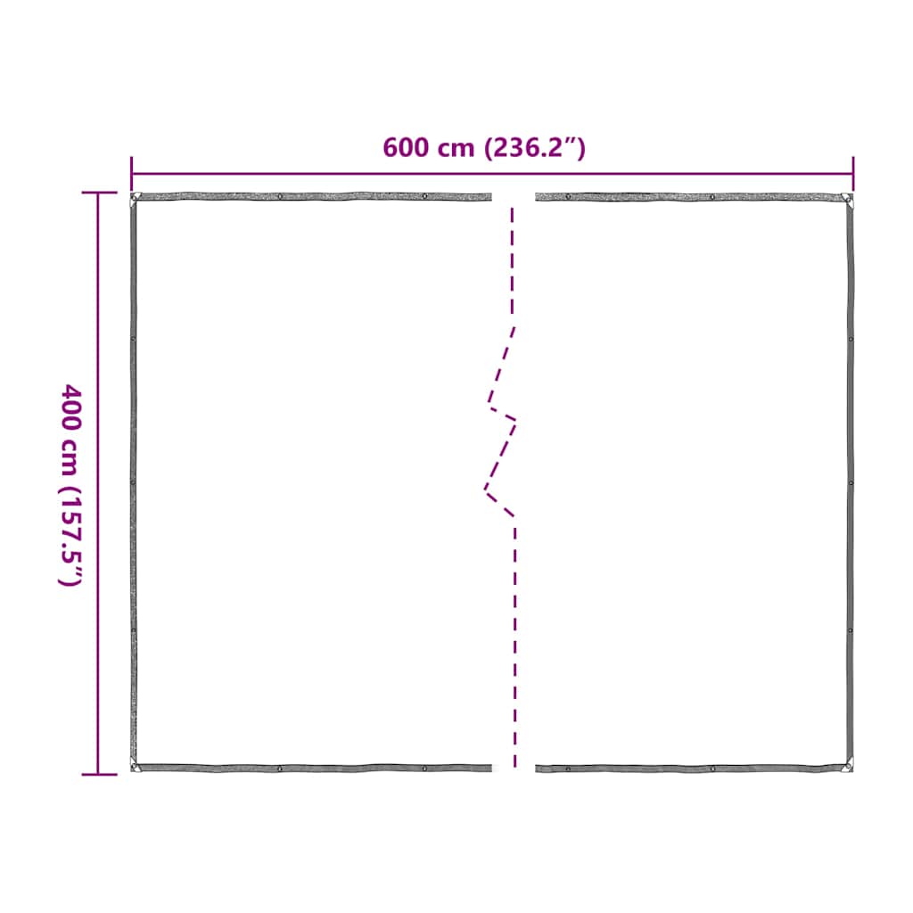 Transparente Plane mit Ösen 1x2 m Polyethylen