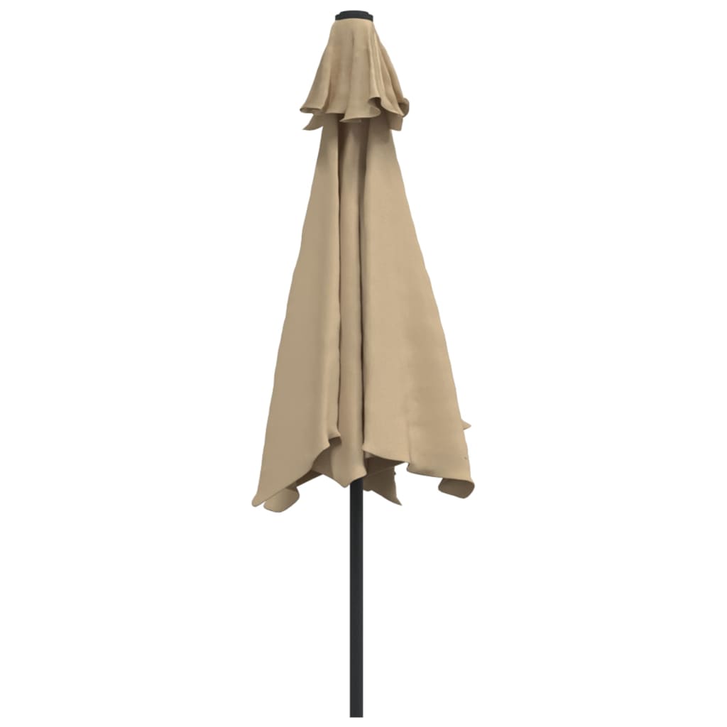 Sonnenschirm mit LED-Beleuchtung Stahl-Mast 300 cm Bordeauxrot