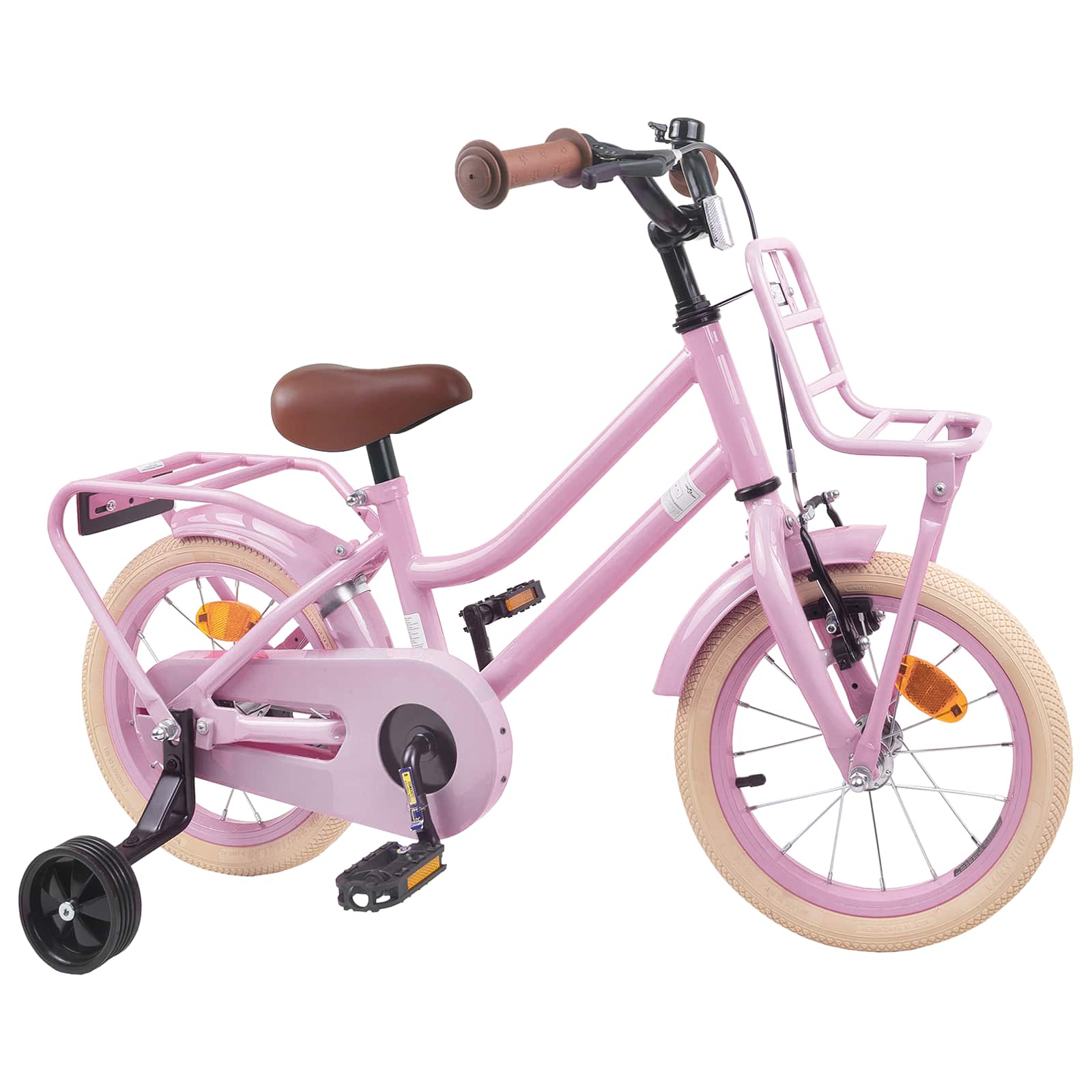 Kinderfahrrad 12 Zoll für 2-4 Jahre alt Hellrosa