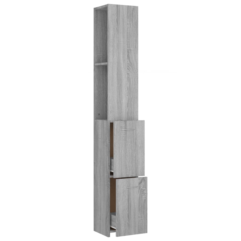 Badschrank Weiß 25x26,5x170 cm Holzwerkstoff