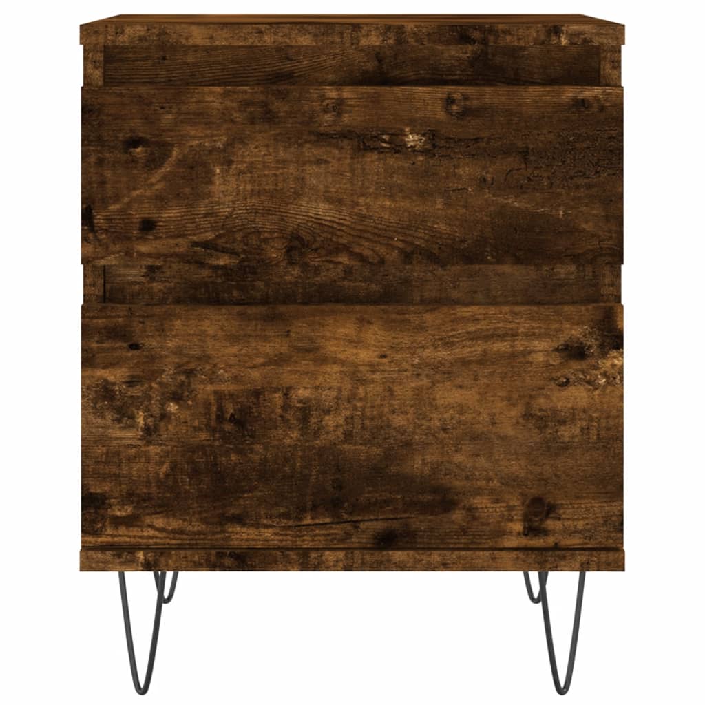 Bettschrank Schwarz Eichen-Optik 40 x 35 x 50 cm Holzwerkstoff