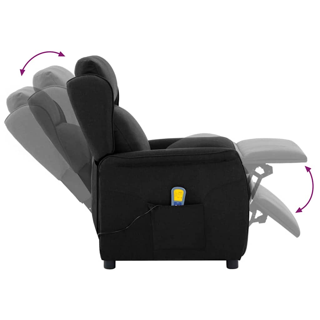 Massagesessel mit Kissen Hellgrau 93,5 x 67,5 x 101,5 cm Stoff