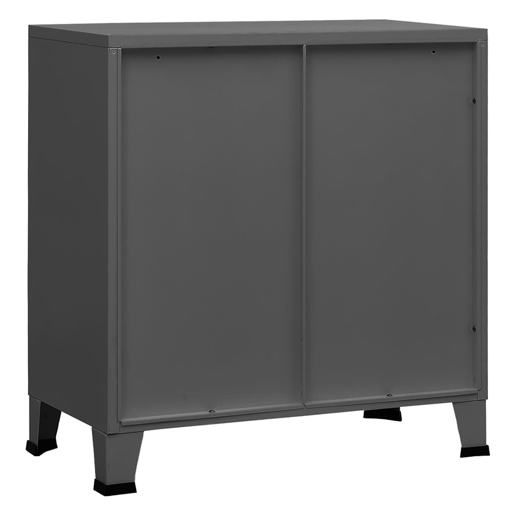 Lagerschrank Industrial Schwarz 75x40x80 cm Stahl
