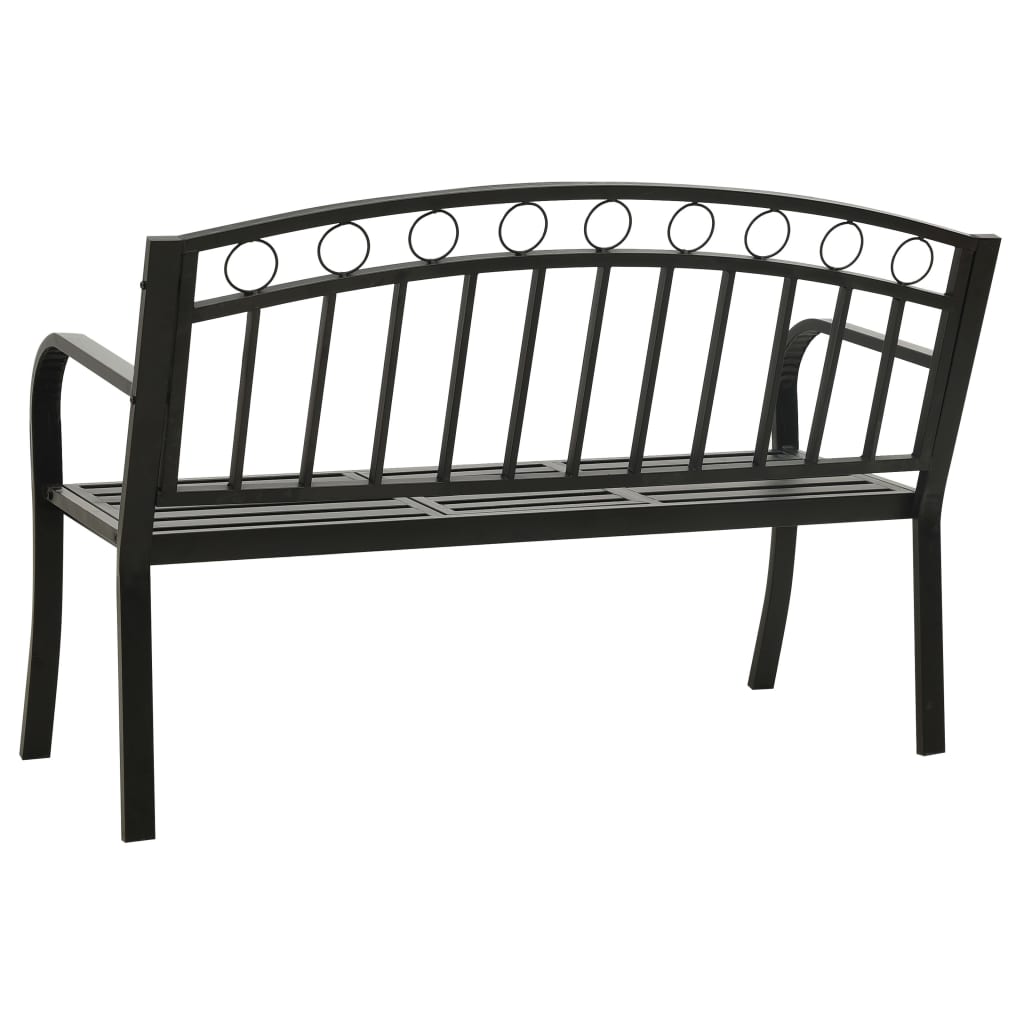 Gartenbank Grau 120 cm Stahl