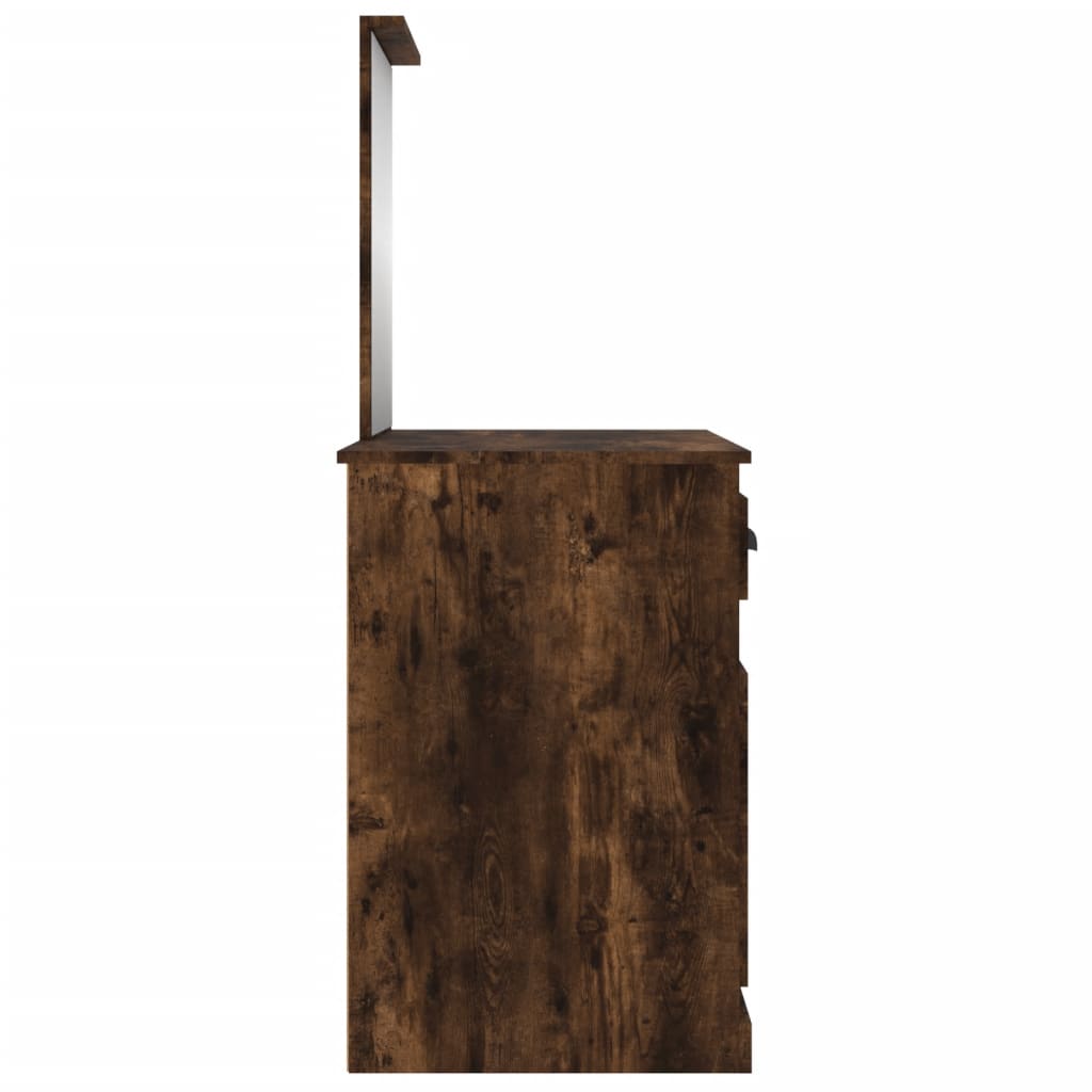 Schminktisch mit Spiegel Weiß 90x50x132,5 cm Holzwerkstoff