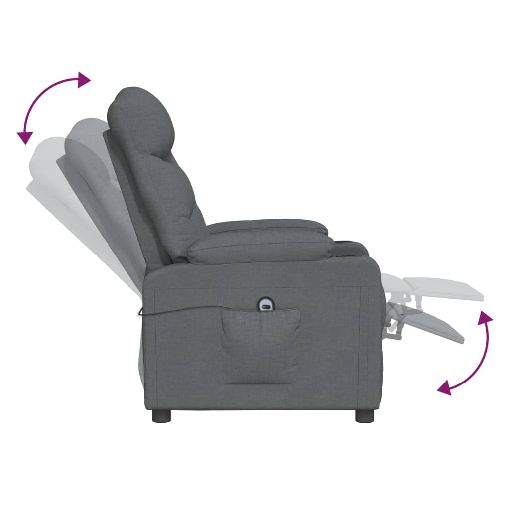 Relaxsessel Elektrisch Hellgrau Stoff