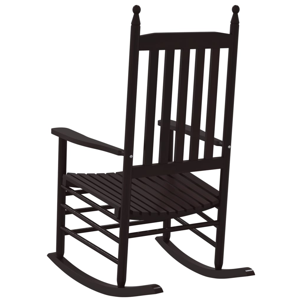 Schaukelstühle mit Gebogenen Sitzen 2 Stk. Schwarz Pappelholz