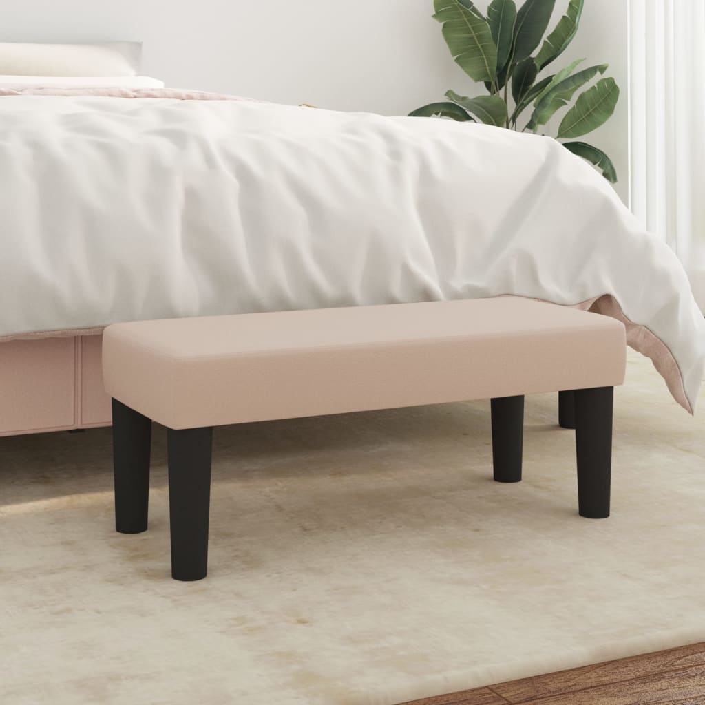Sitzbank Grau 70x30x30 cm Kunstleder