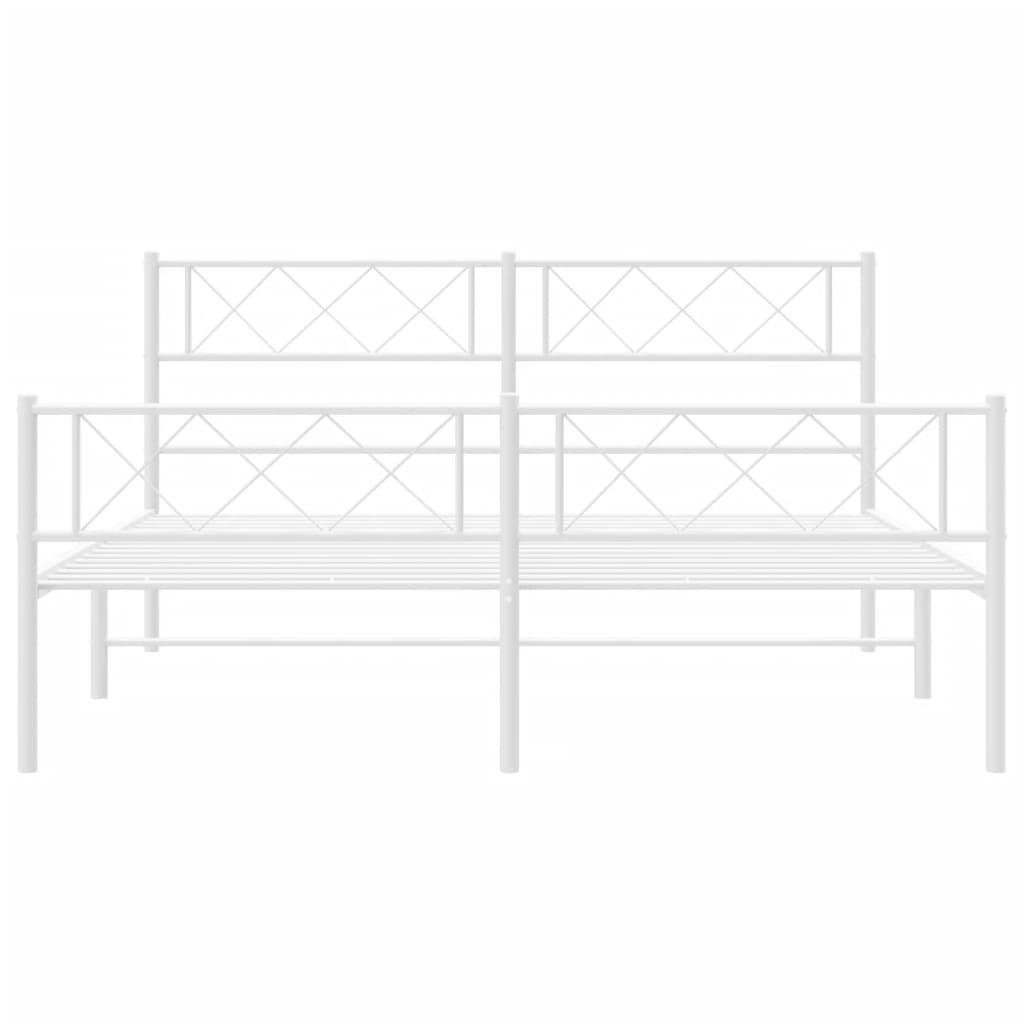 Bettgestell mit Kopfteil Metall Schwarz 100x190 cm