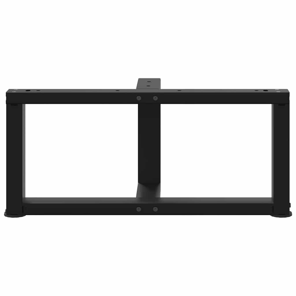 Couchtischbeine T-Form 2 Stk. Schwarz 30x25x(30-31) cm Stahl