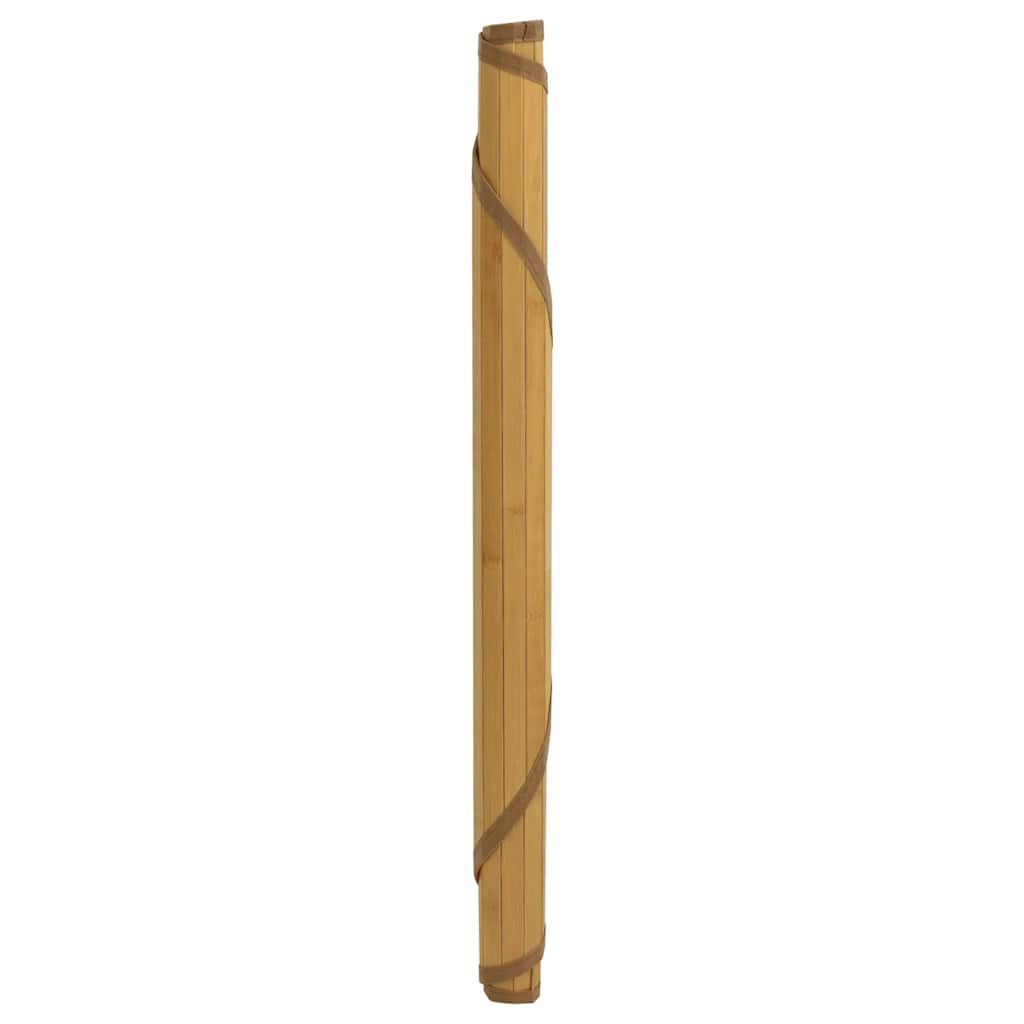 Teppich Rund Schwarz 60 cm Bambus