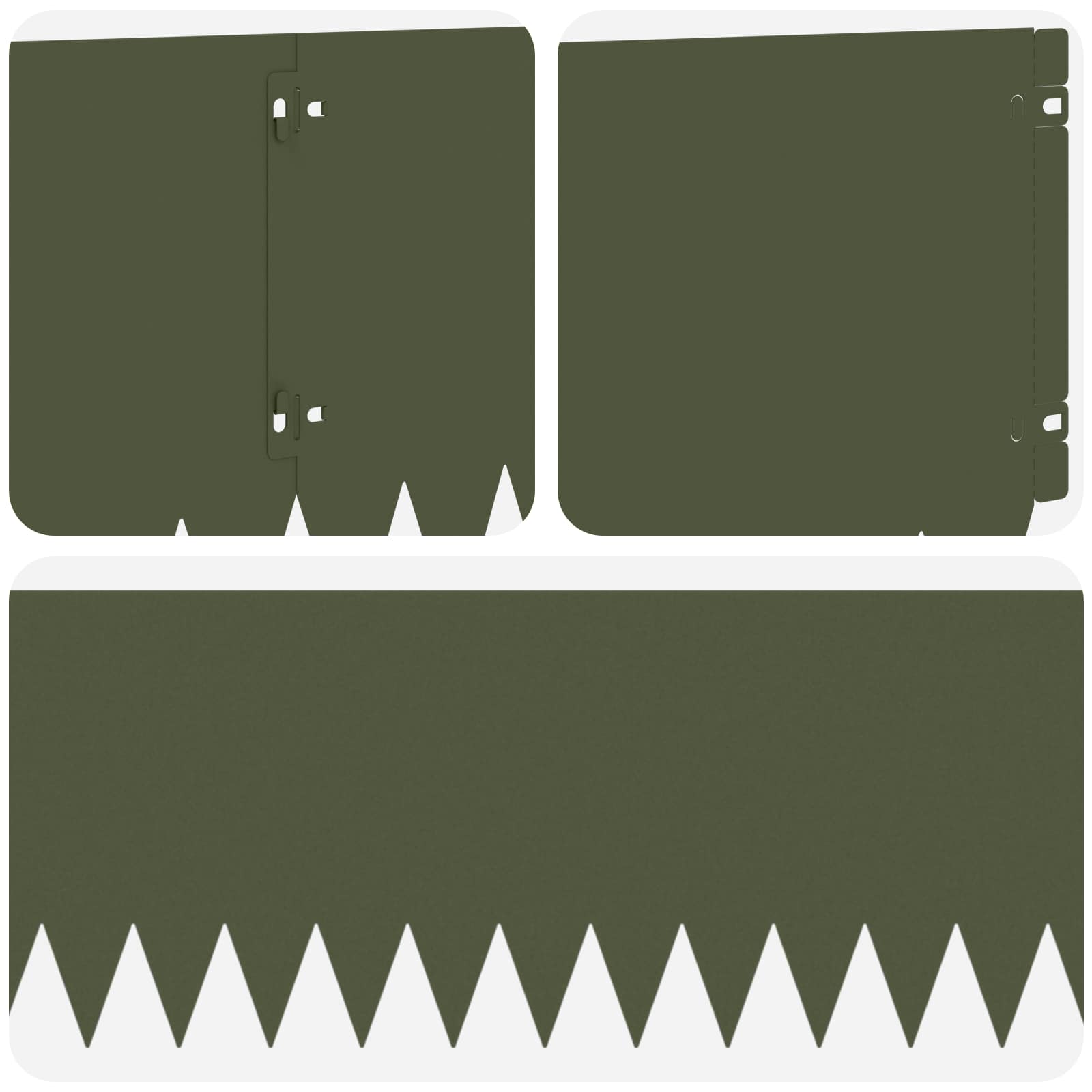 Raseneinfassung 10 pcs 103 x 10 cm Stahl Schwarz