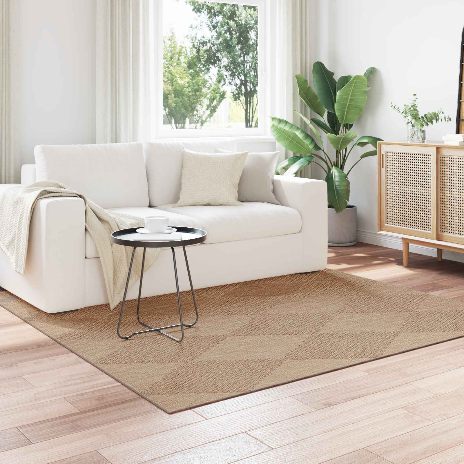 Bereichsteppiche Rechtwinklig AGIRA Natur 150 x 80 cm Polyester