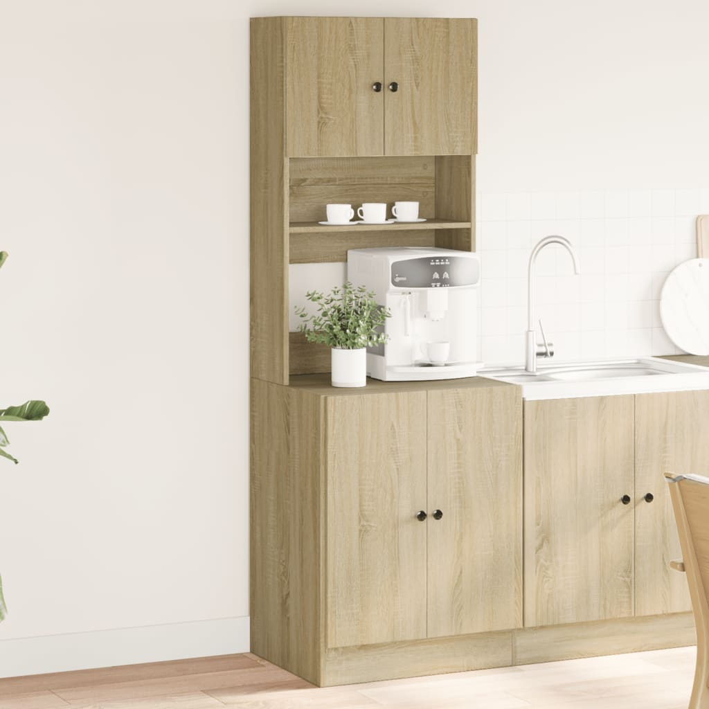 Küchenschrank Weiß 60x50x180 cm Holzwerkstoff
