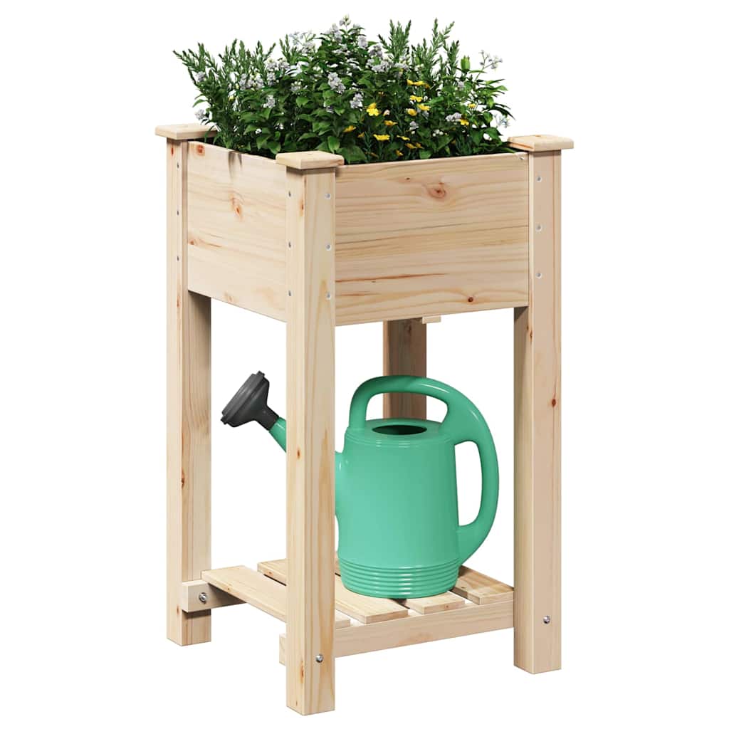 Garten-Pflanzgefäß mit Regal Beige 45 x 45 x 76,5 cm