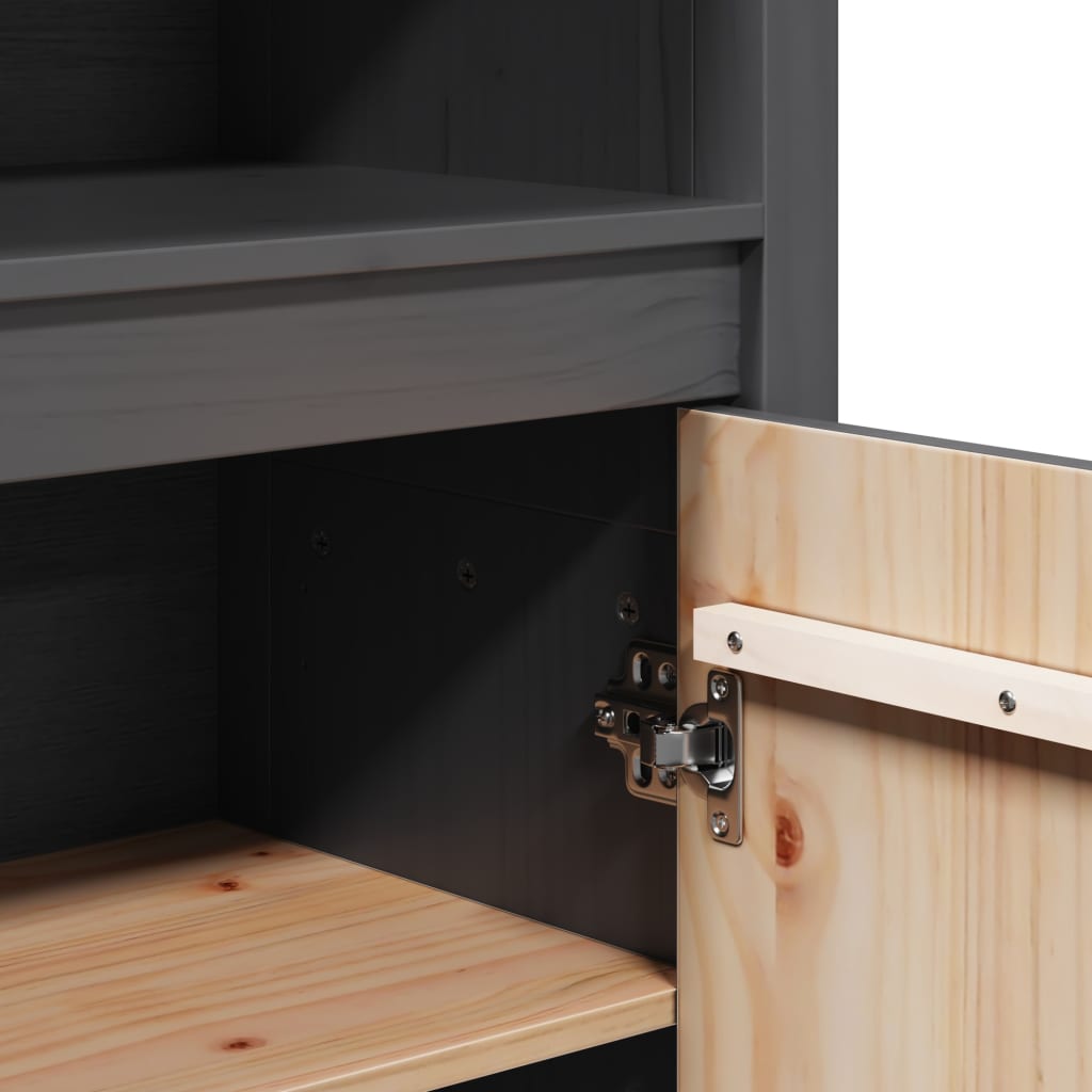 Highboard 80x35x154 cm Massivholz Kiefer