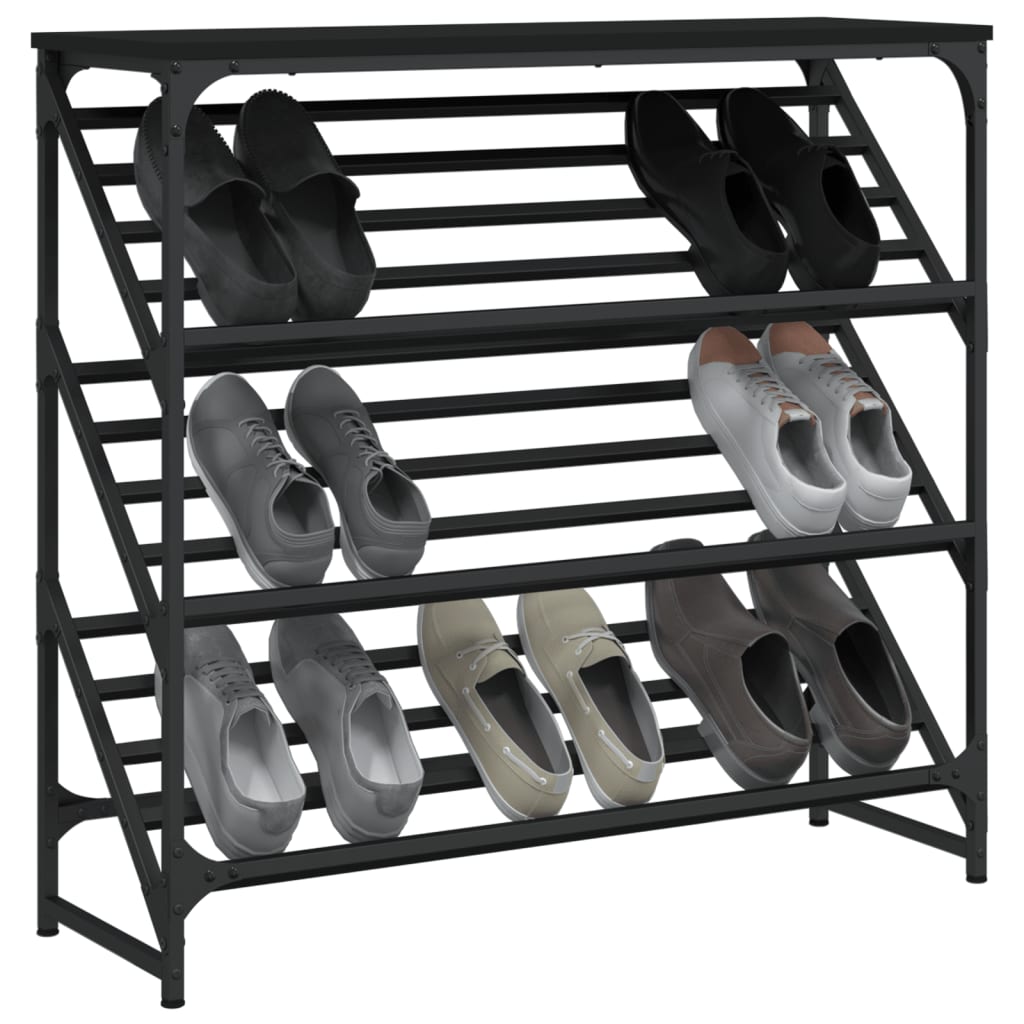 Schuhregal Schwarz 60x30x45 cm Holzwerkstoff