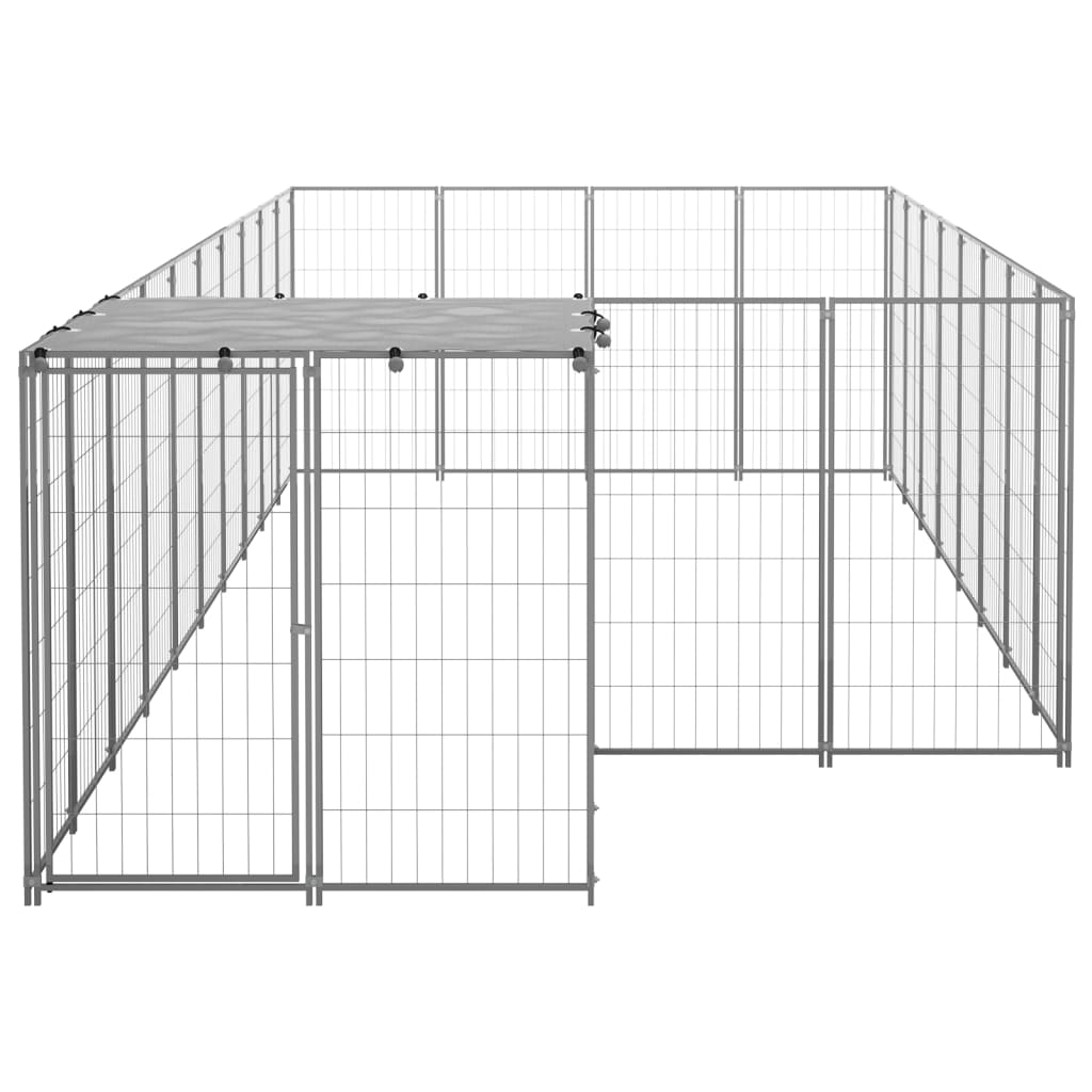 Hundezwinger Schwarz 6,05 m² Stahl