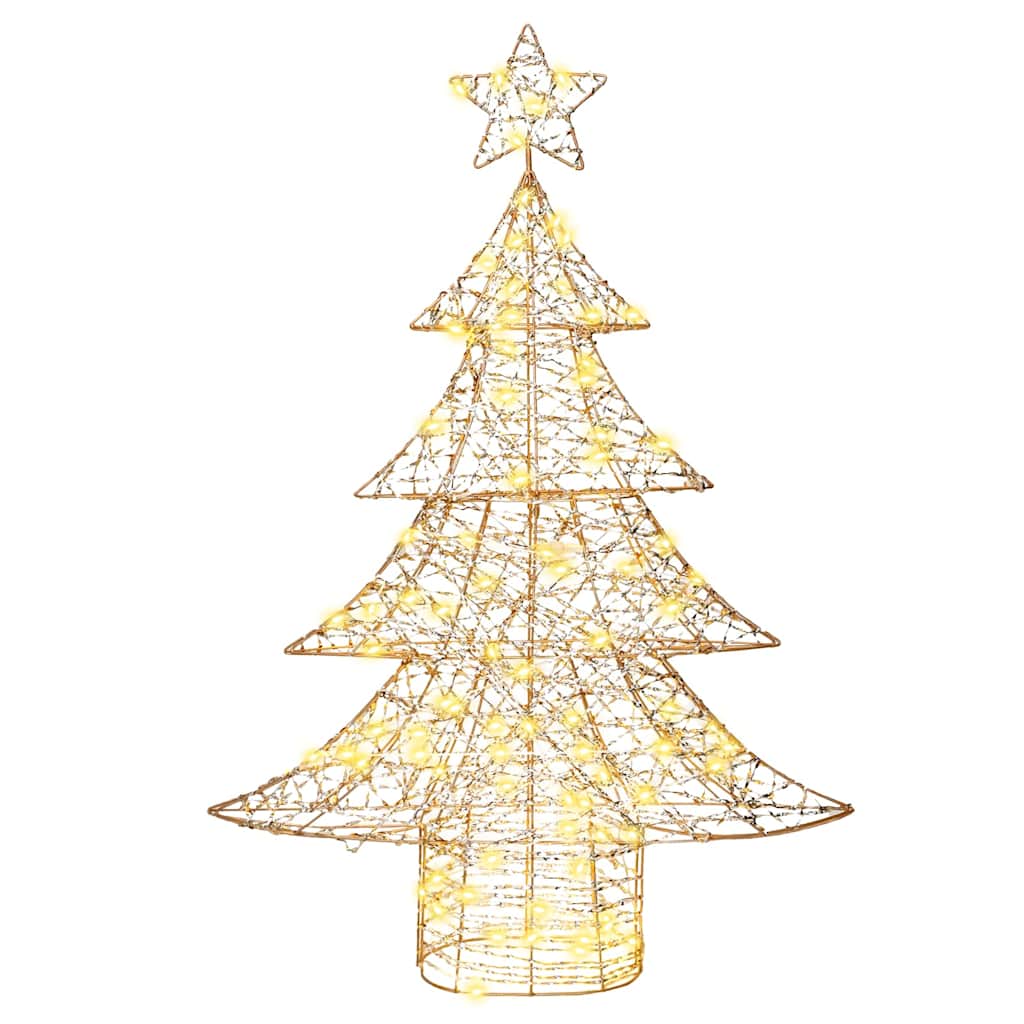 Weihnachtsbaum mit 120 LEDs Warmweiß 120,5 cm PET