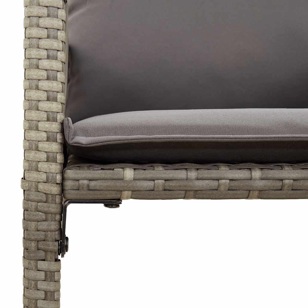 Garten-Barhocker 2 Stk. Schwarz Poly Rattan
