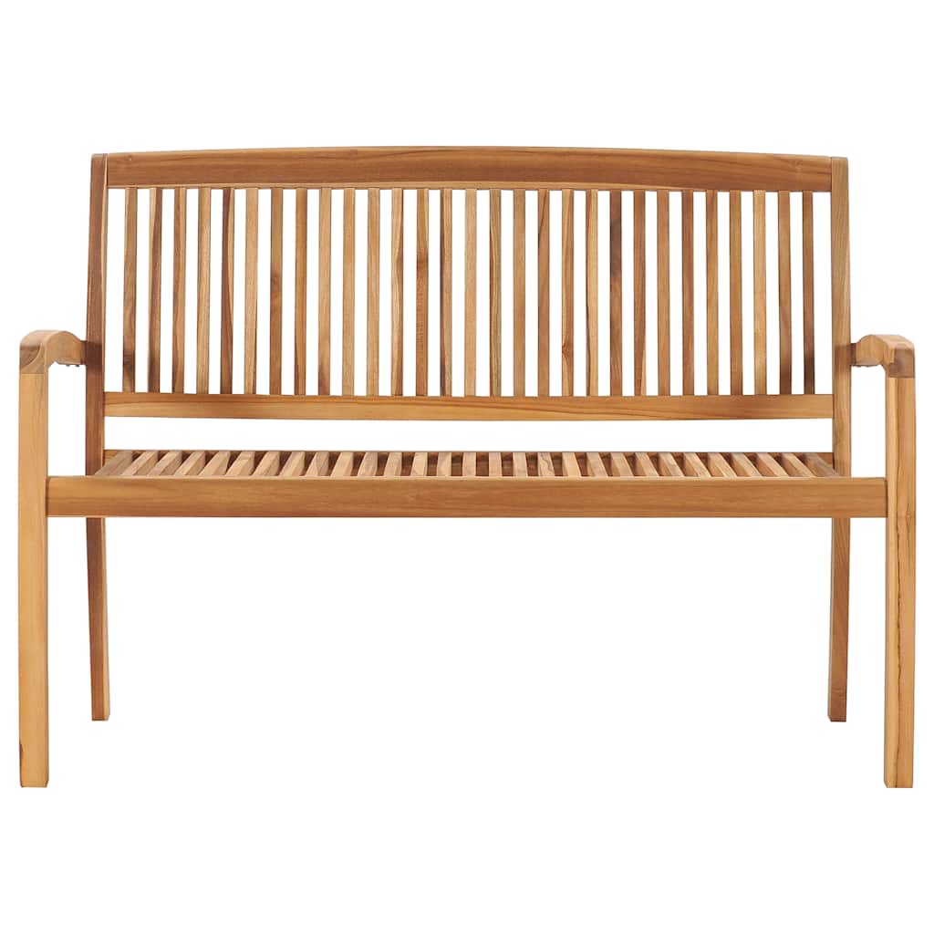 Gartenbank 3-Sitzer Stapelbar 159 cm Massivholz Teak