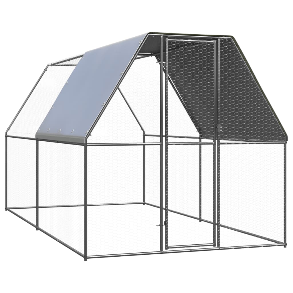 Outdoor-Hühnerkäfig 2x2x2 m Verzinkter Stahl