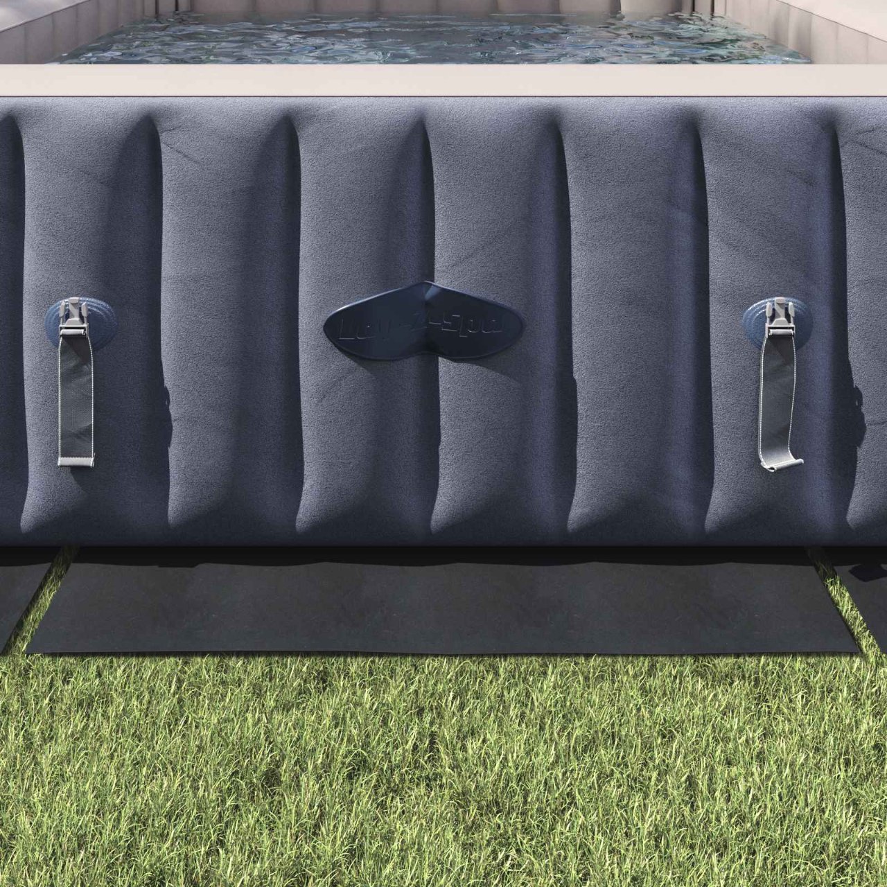 Bodenfolie für Pools Schwarz 300 x 220 x 0,1 cm Vliesstoff