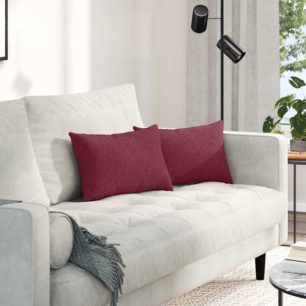 Sofakissen 2 pcs Hellgrau 50 x 30 cm Stoff