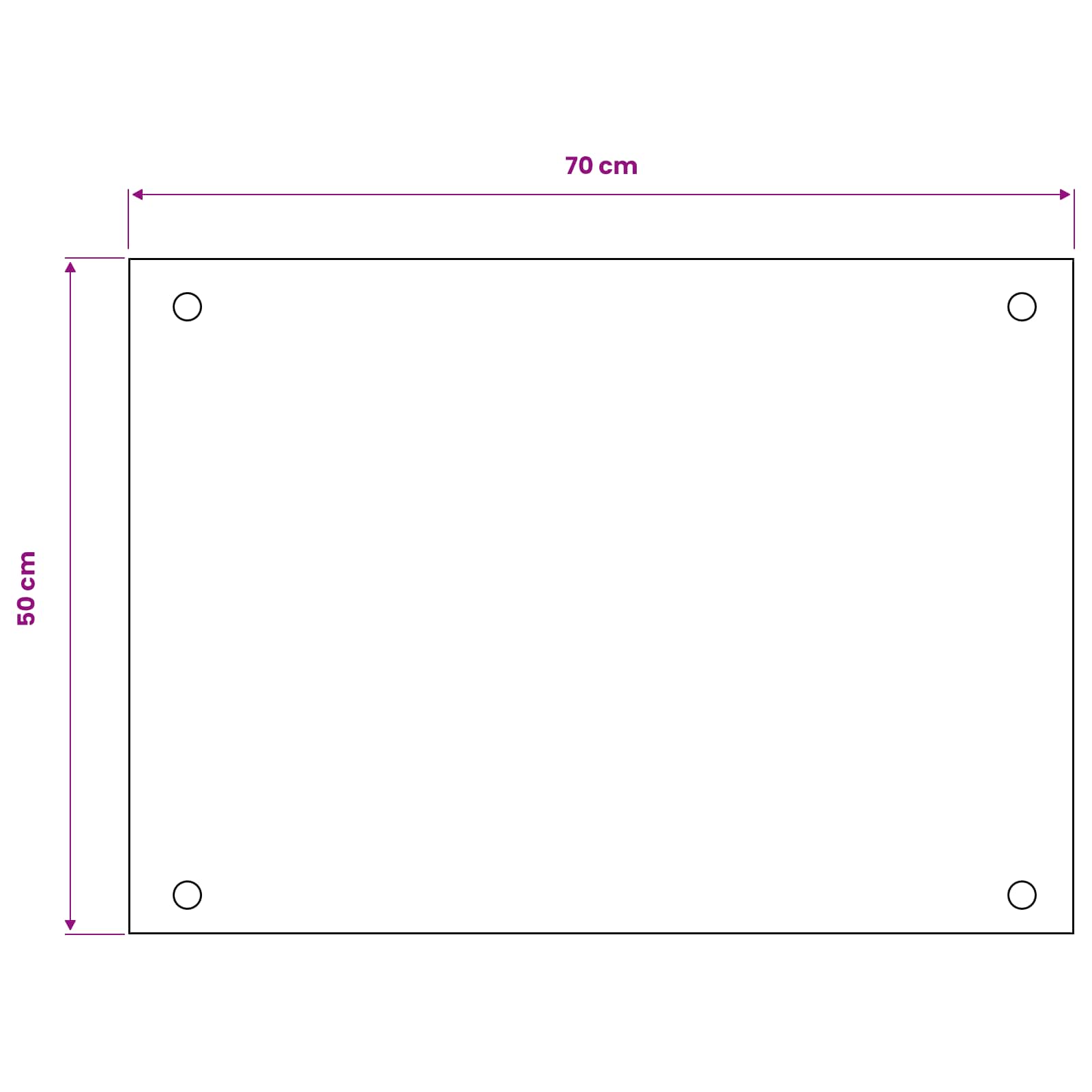 Küchenrückwand 2 pcs Weiß 70 x 40 cm Gehärtetes Glas