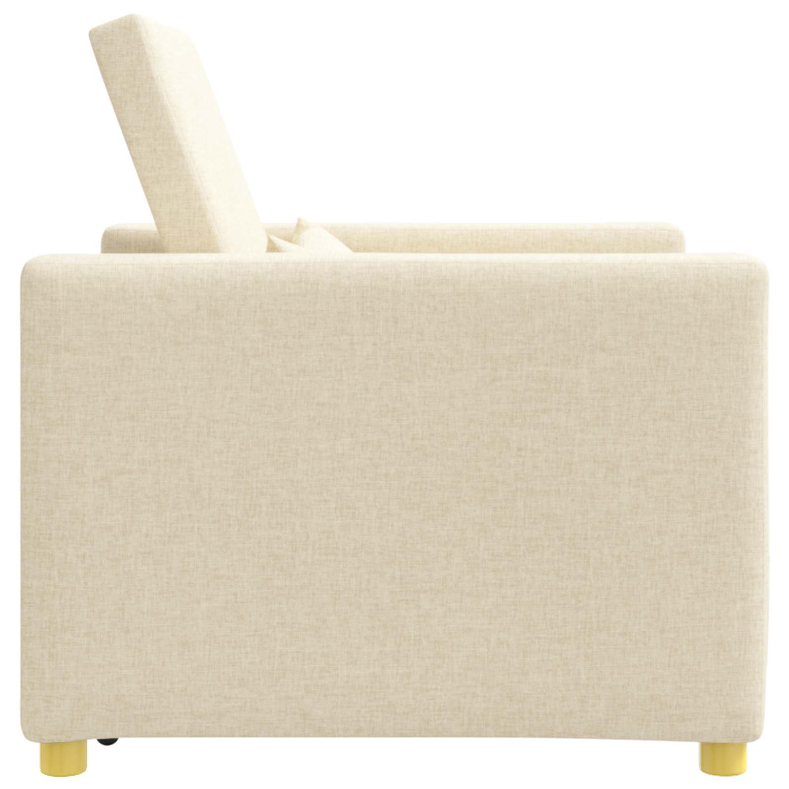 Ausziehbare Schlafcouch Einzel Hellgrau 90 x 165 x 87 cm Stoff