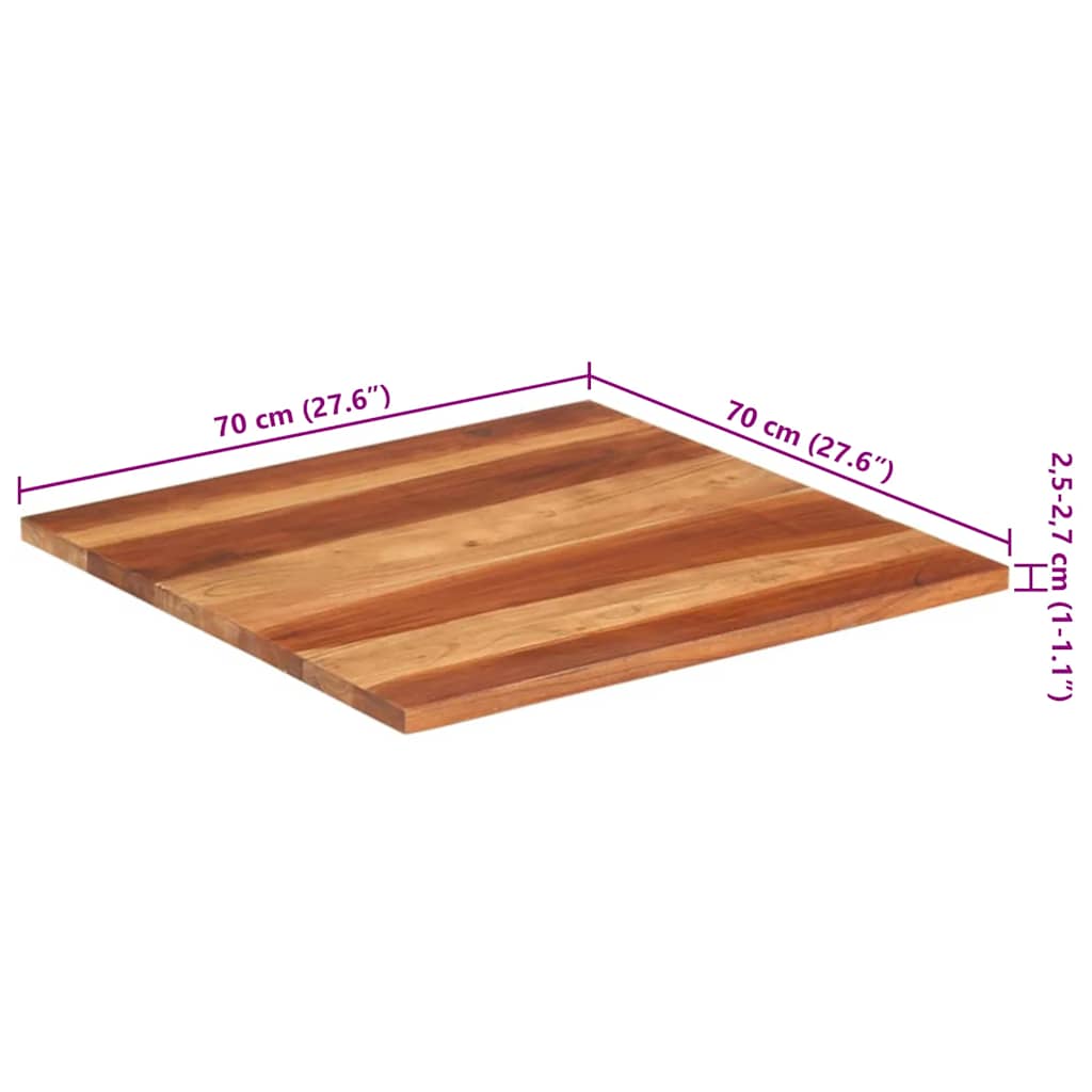 Tischplatte Massivholz Akazie 15-16 mm 60x80 cm