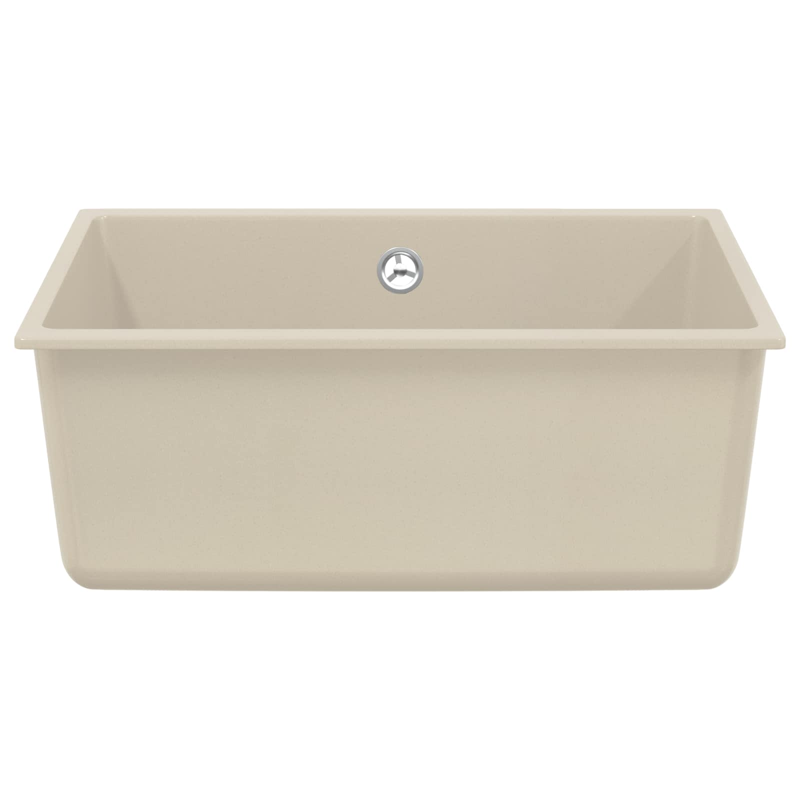 Waschbecken Schwarz 370 x 460 mm 80% Quarz und 20% Harz