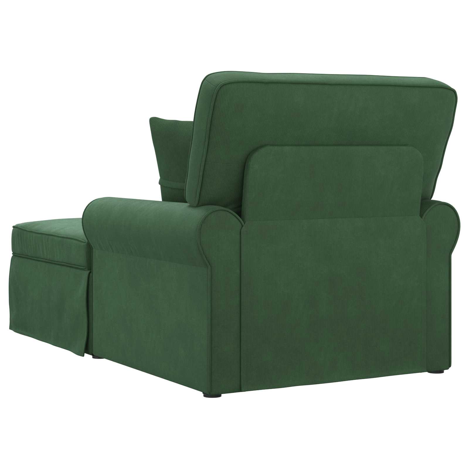 Chaise Lounge mit Rock mit Kissen 3 pcs Hellgrau Cordstoff