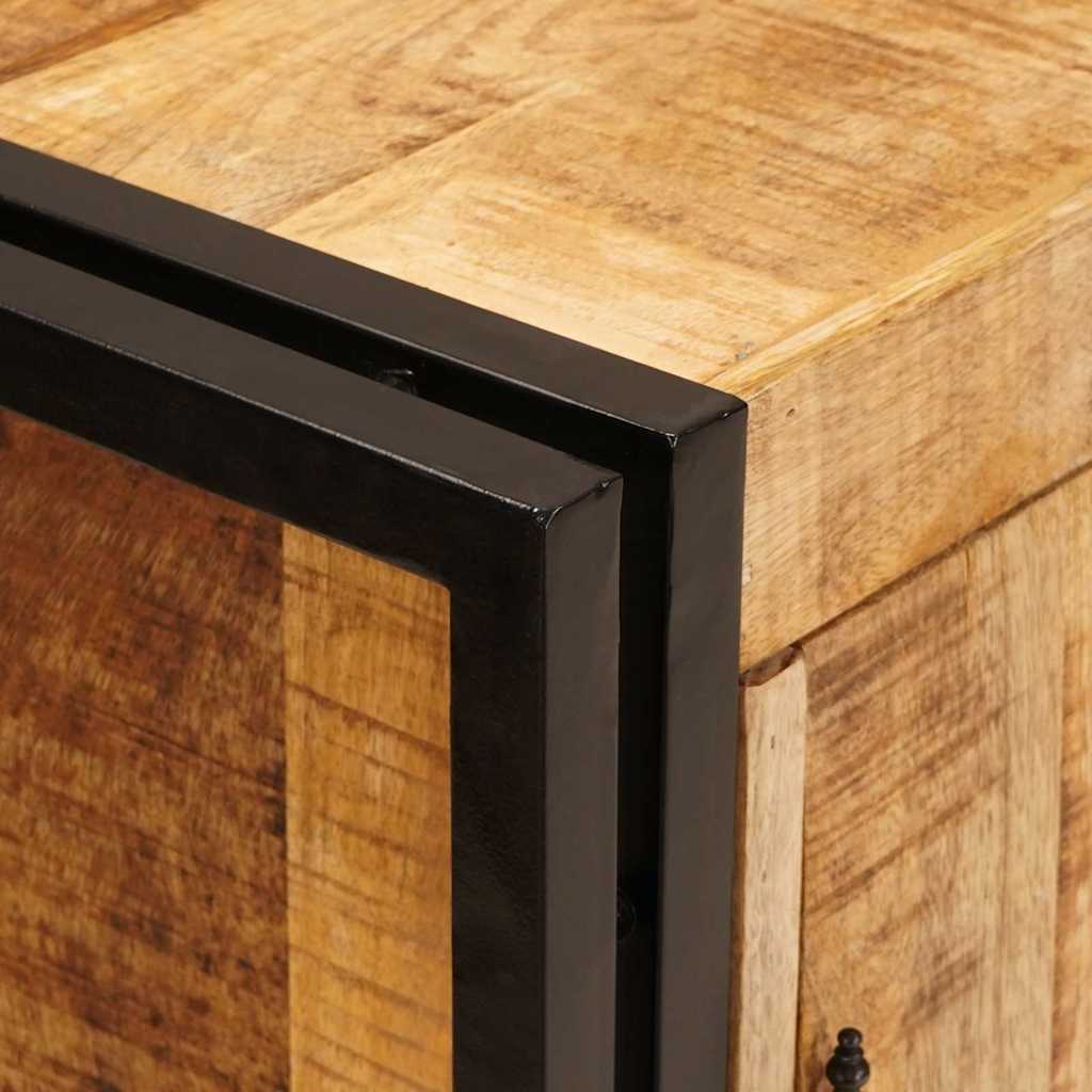 Nachttisch Braun 66 x 35 x 76 cm Massives, grobes Mangoholz
