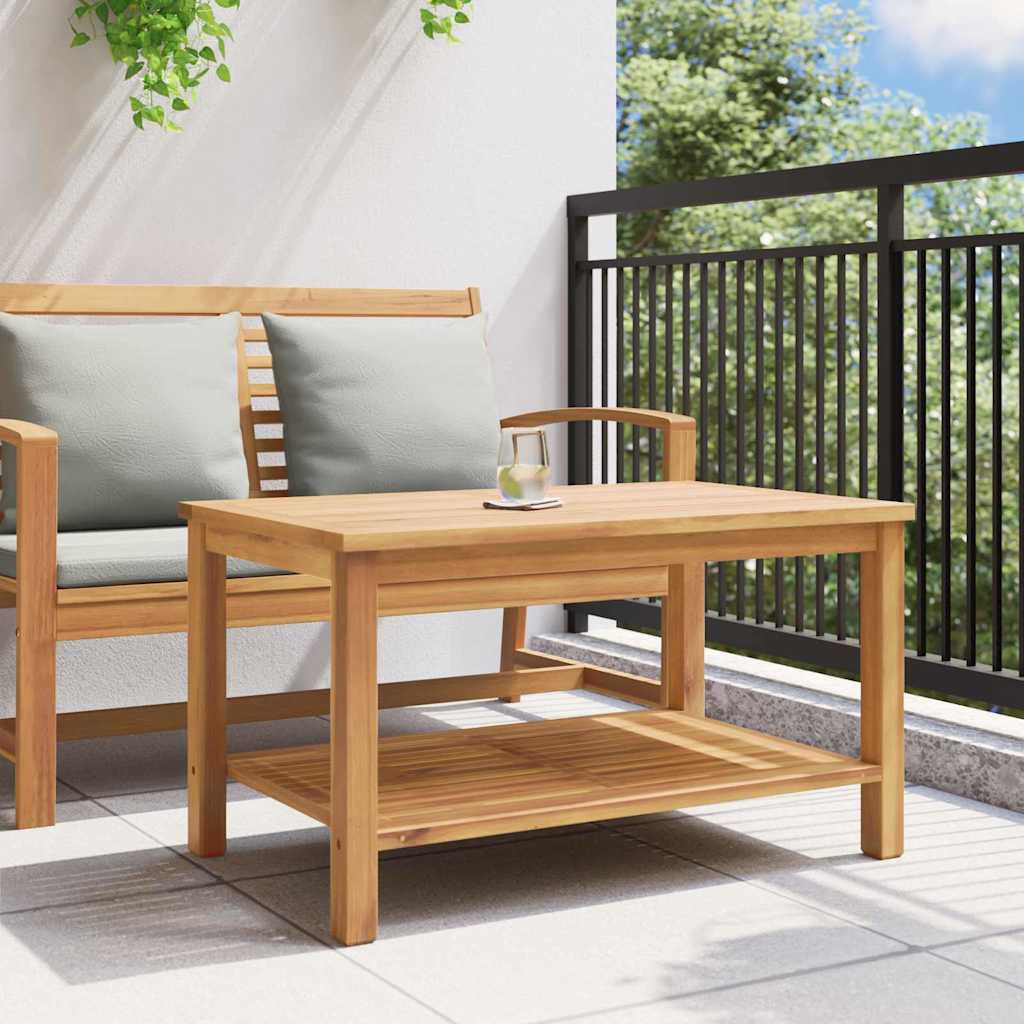 Couchtisch mit Speicher Braun 45 x 45 x 45 cm Massivholz Teak