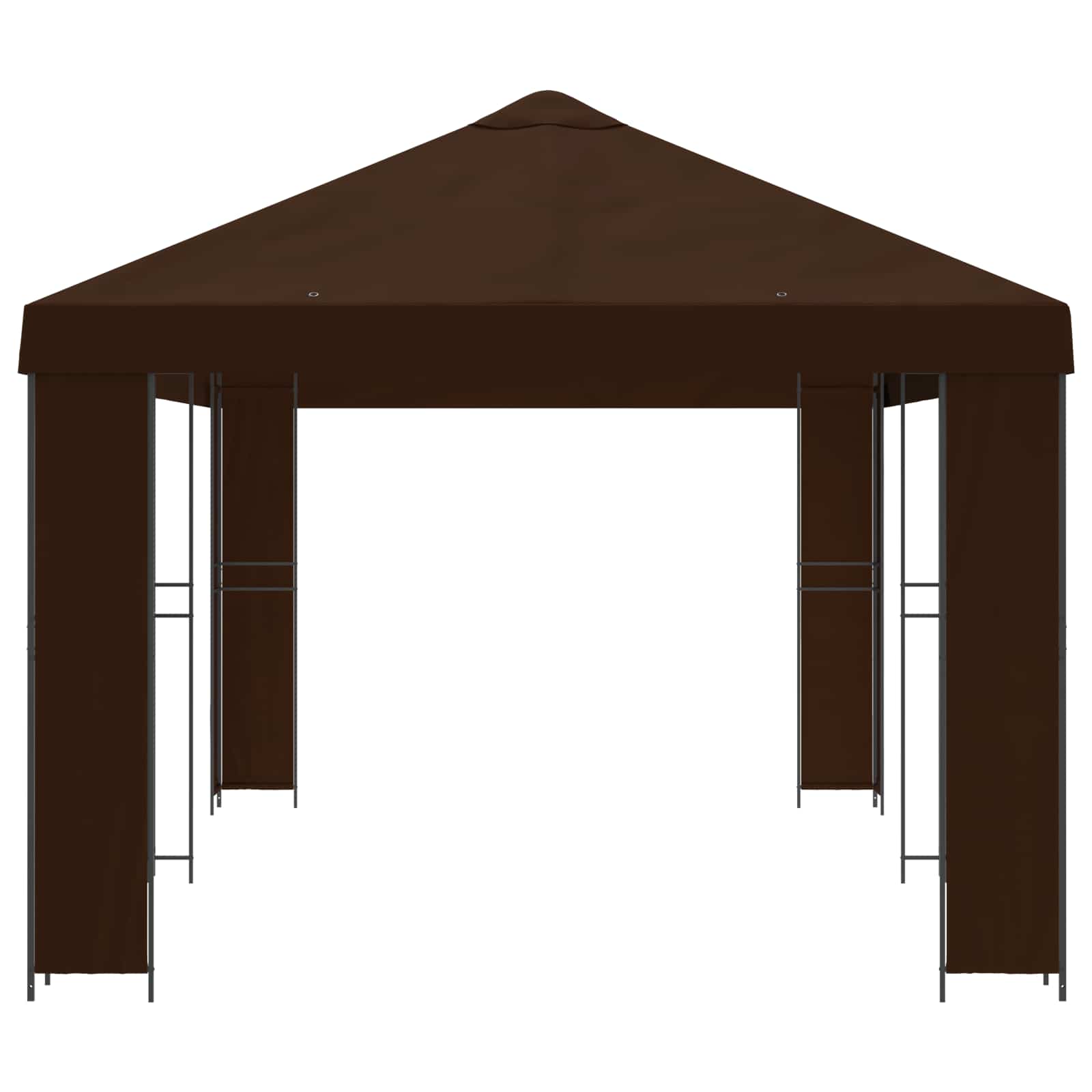 Garten Pavillon 6 x 3 m Beige Polyester und Stahl 190