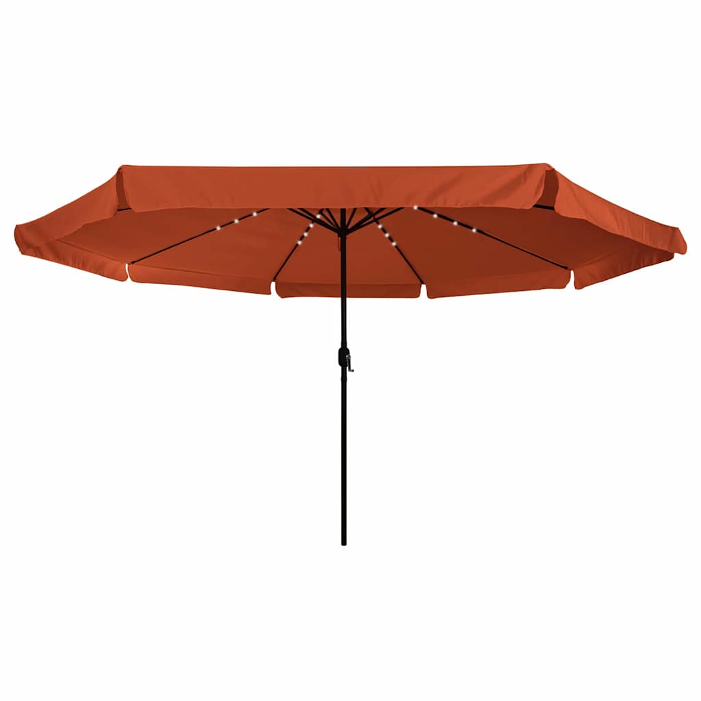 Garten-Sonnenschirm Sand und Anthrazit 395 x 395 x 245 cm