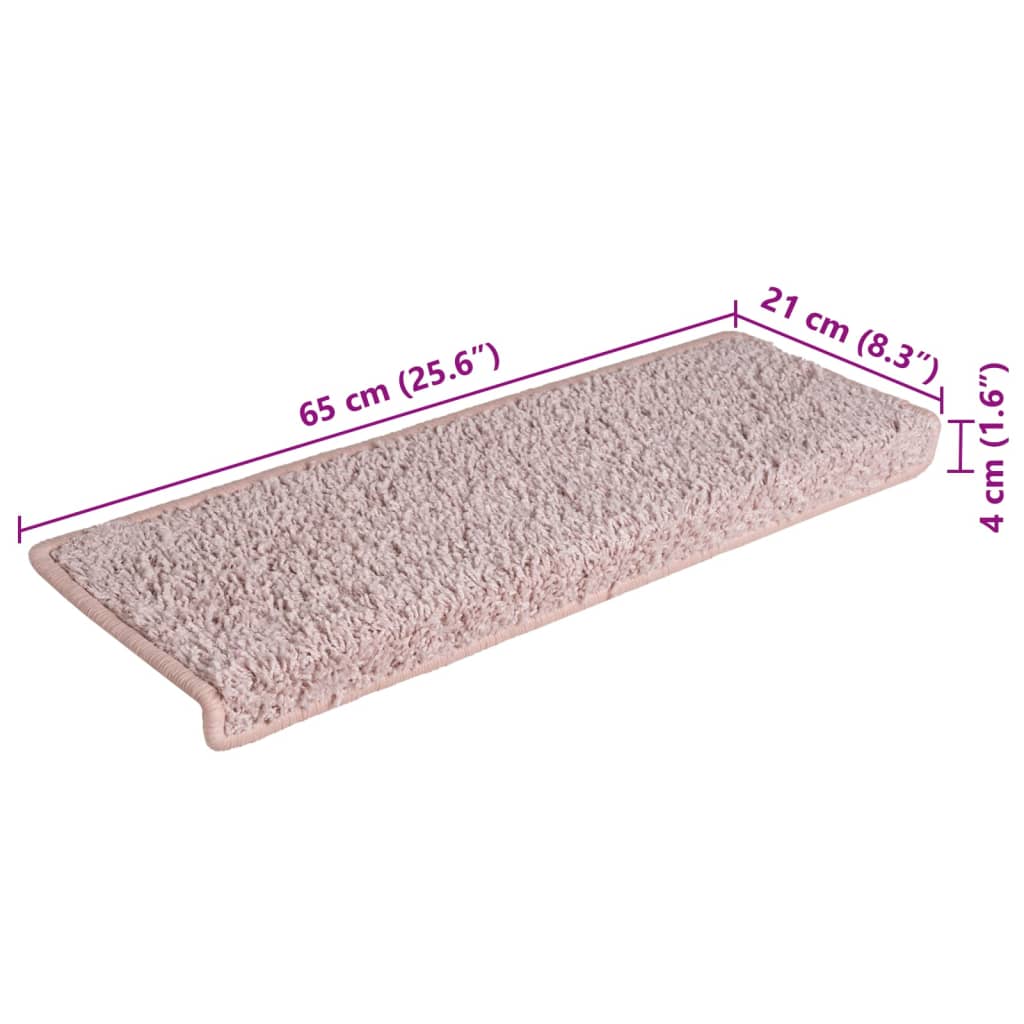 Stufenmatten 15 Stk. 65x21x4 cm Grau Rechteckiger Rand