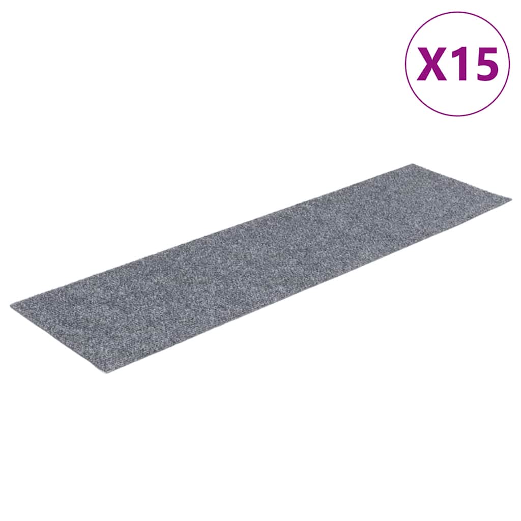 Stufenmatten Selbstklebend 15 Stk. 60x25 cm Hellbraun Rechteckig
