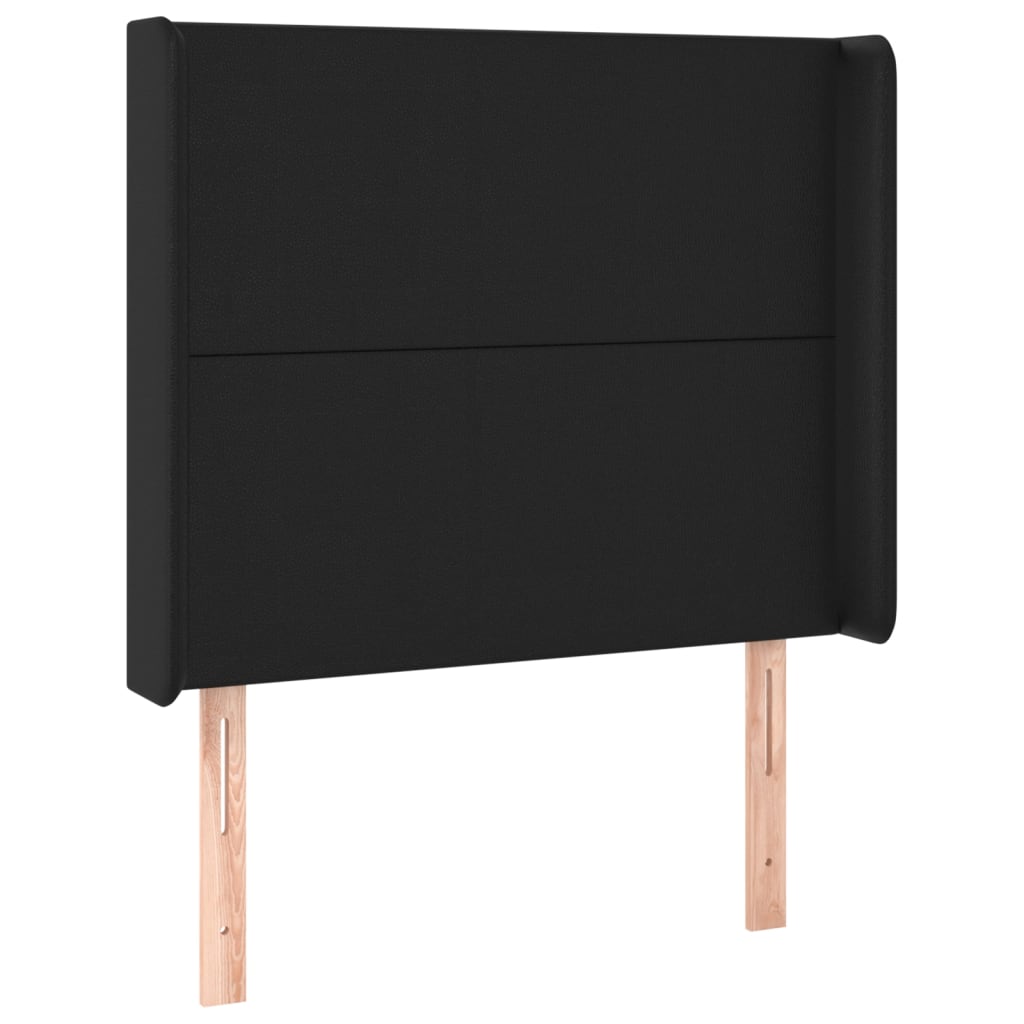 Kopfteil mit Ohren Creme 83x16x78/88 cm Kunstleder